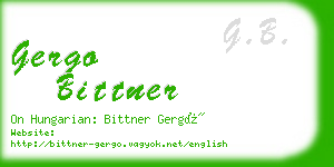 gergo bittner business card